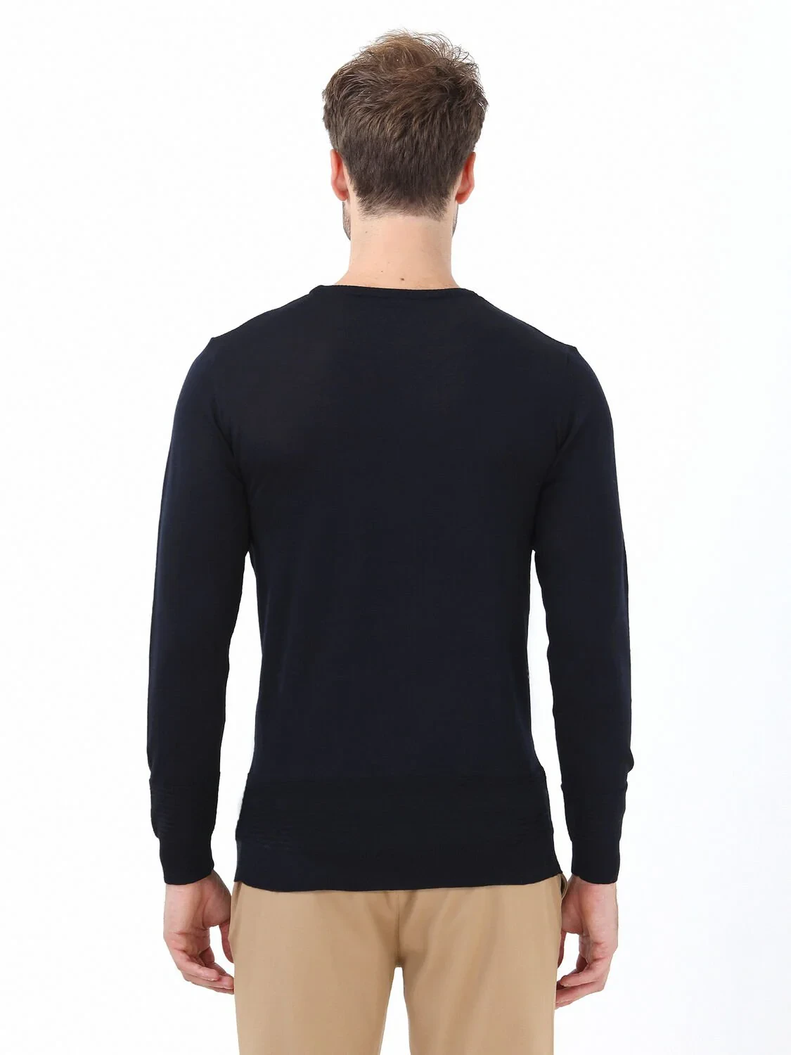 Navy Blue Knitwear Sweatshirt - 5
