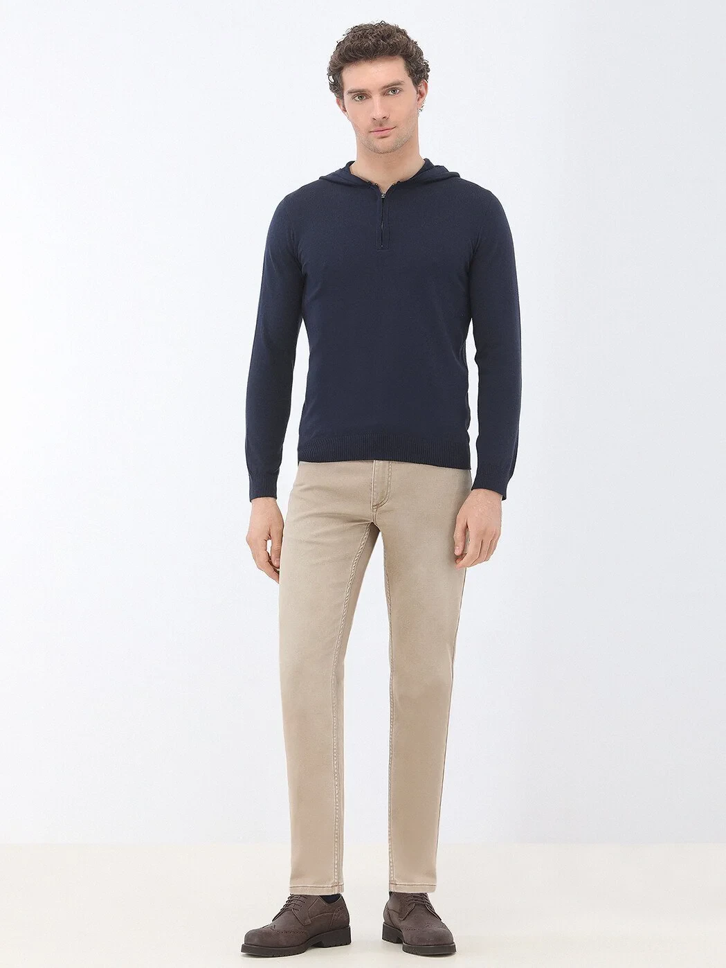 Navy Blue Knitwear Sweatshirt - 2