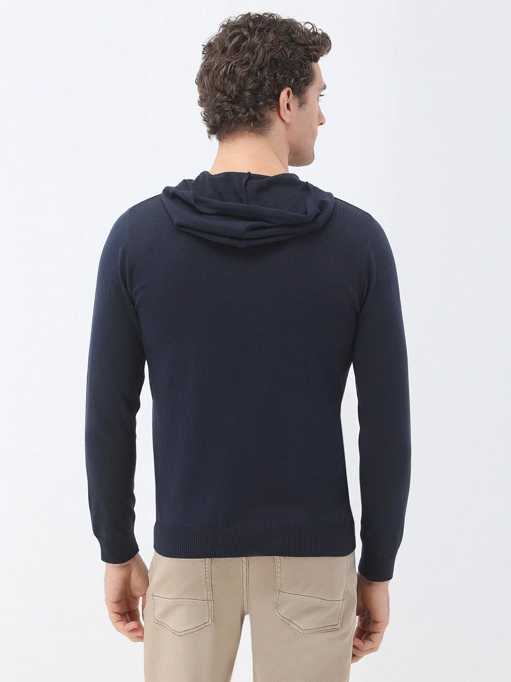 Navy Blue Knitwear Sweatshirt - 5