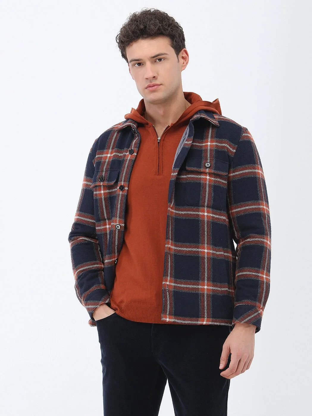 Navy Blue Overshirt - 4