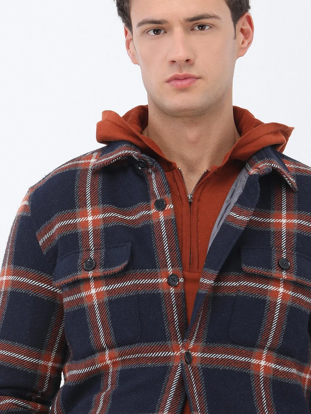 Navy Blue Overshirt - 5