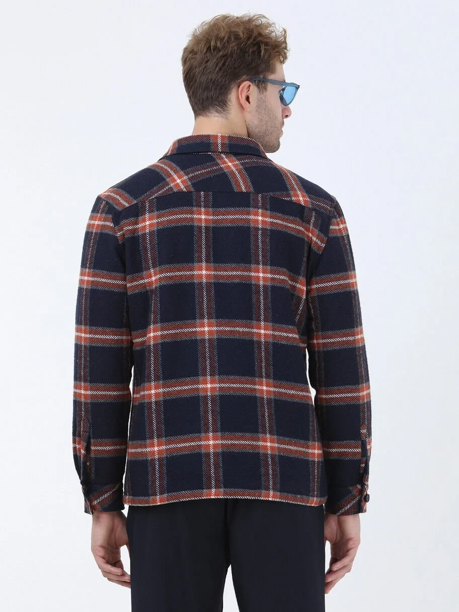 Navy Blue Overshirt - 5