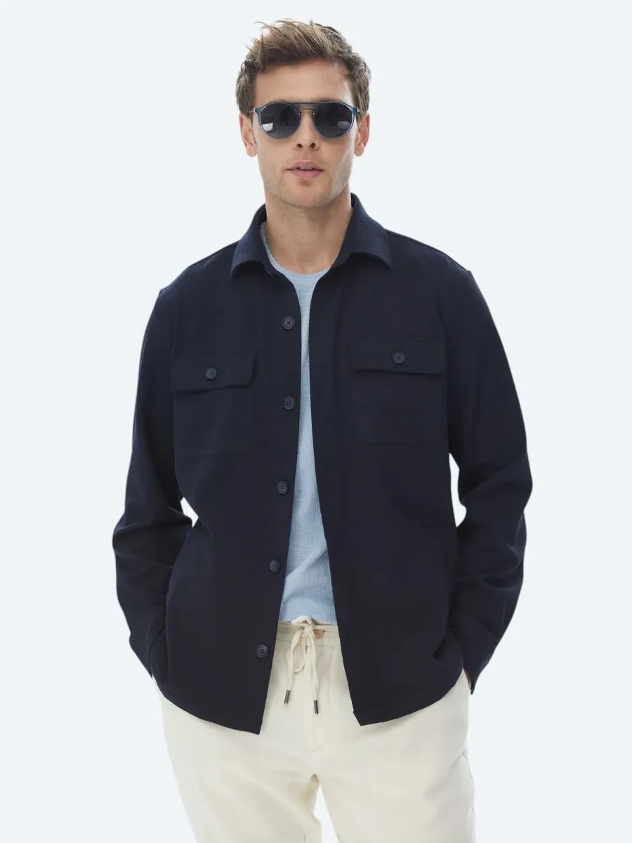 Navy Blue Overshirt - 7