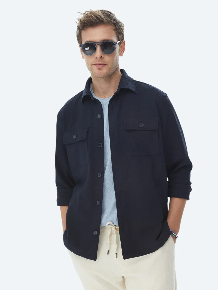 Navy Blue Overshirt - 12