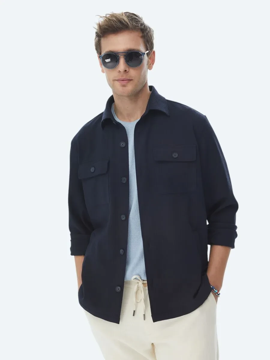 Navy Blue Overshirt - 12