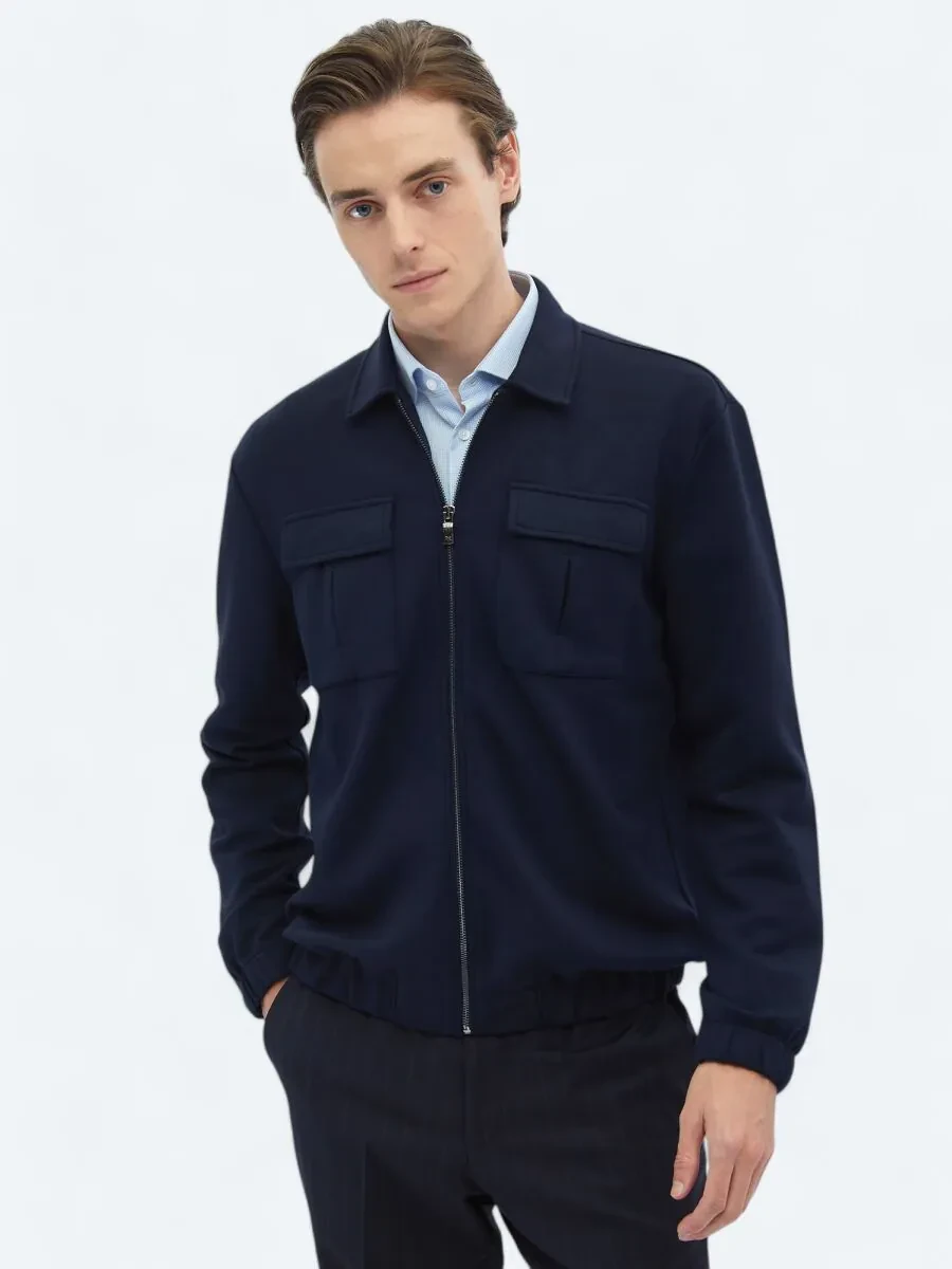 Navy Blue Overshirt - 3