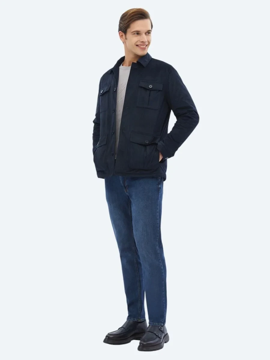 Navy Blue Overshirt - 2