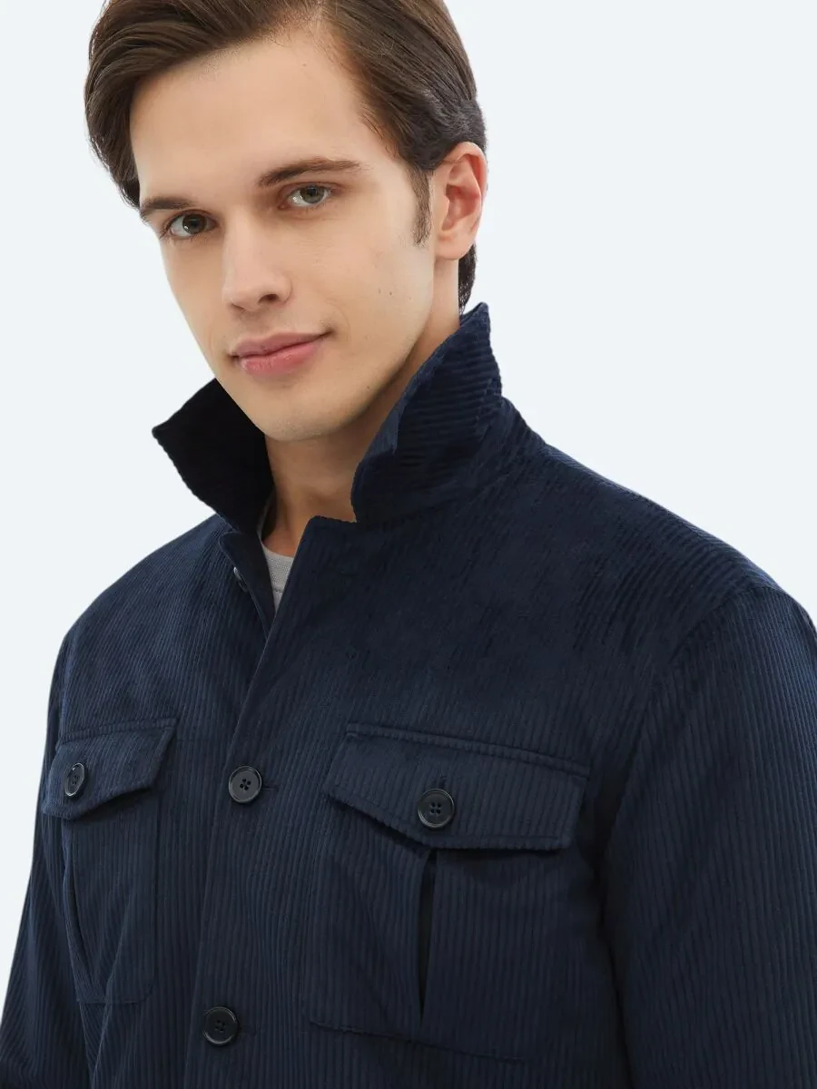 Navy Blue Overshirt - 3