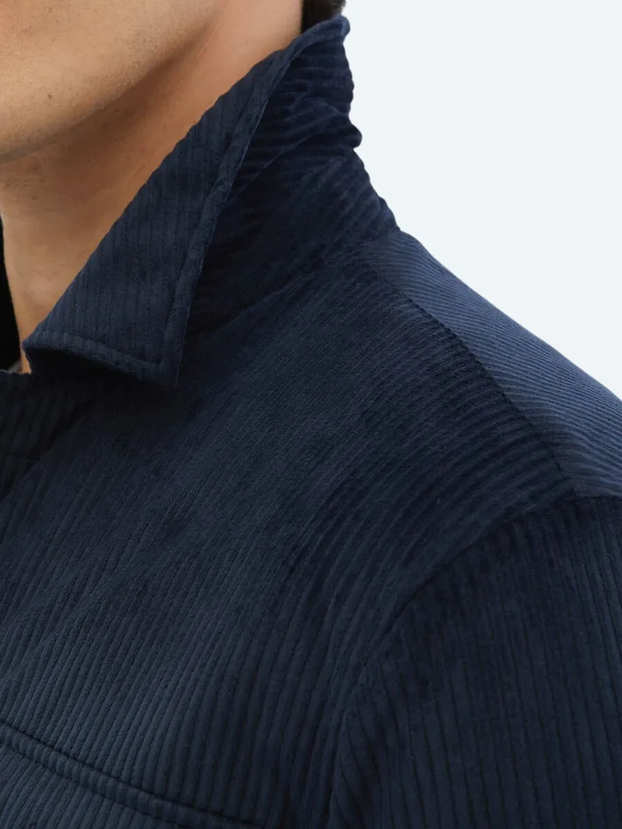 Navy Blue Overshirt - 5