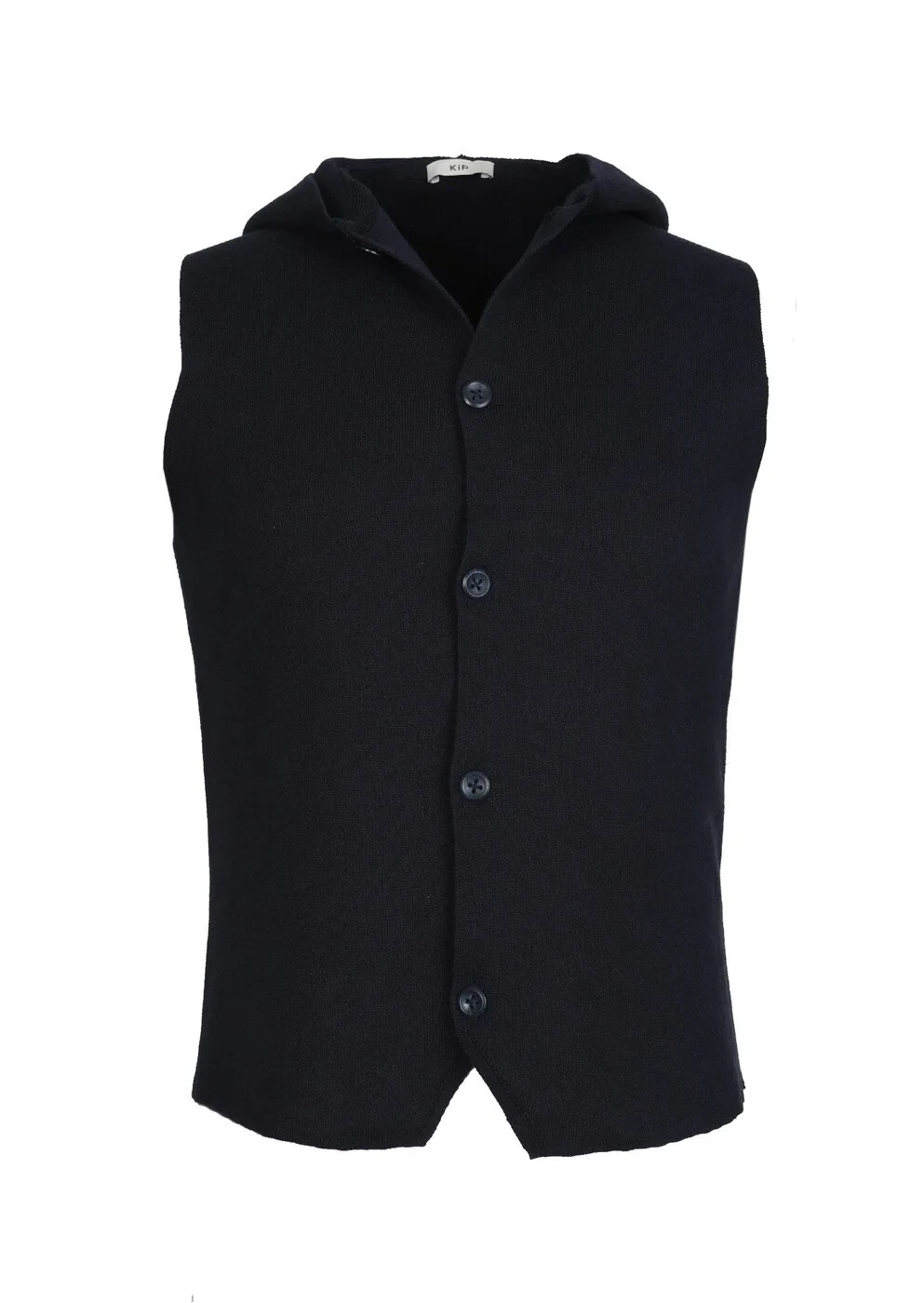Navy Blue Plain Knitting Knit Vest - 6