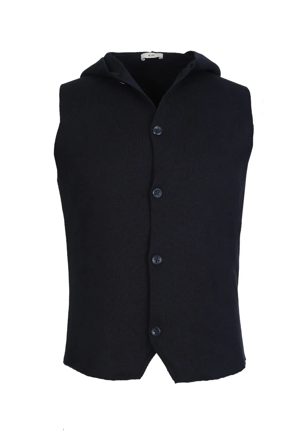 Navy Blue Plain Knitting Knit Vest - 6