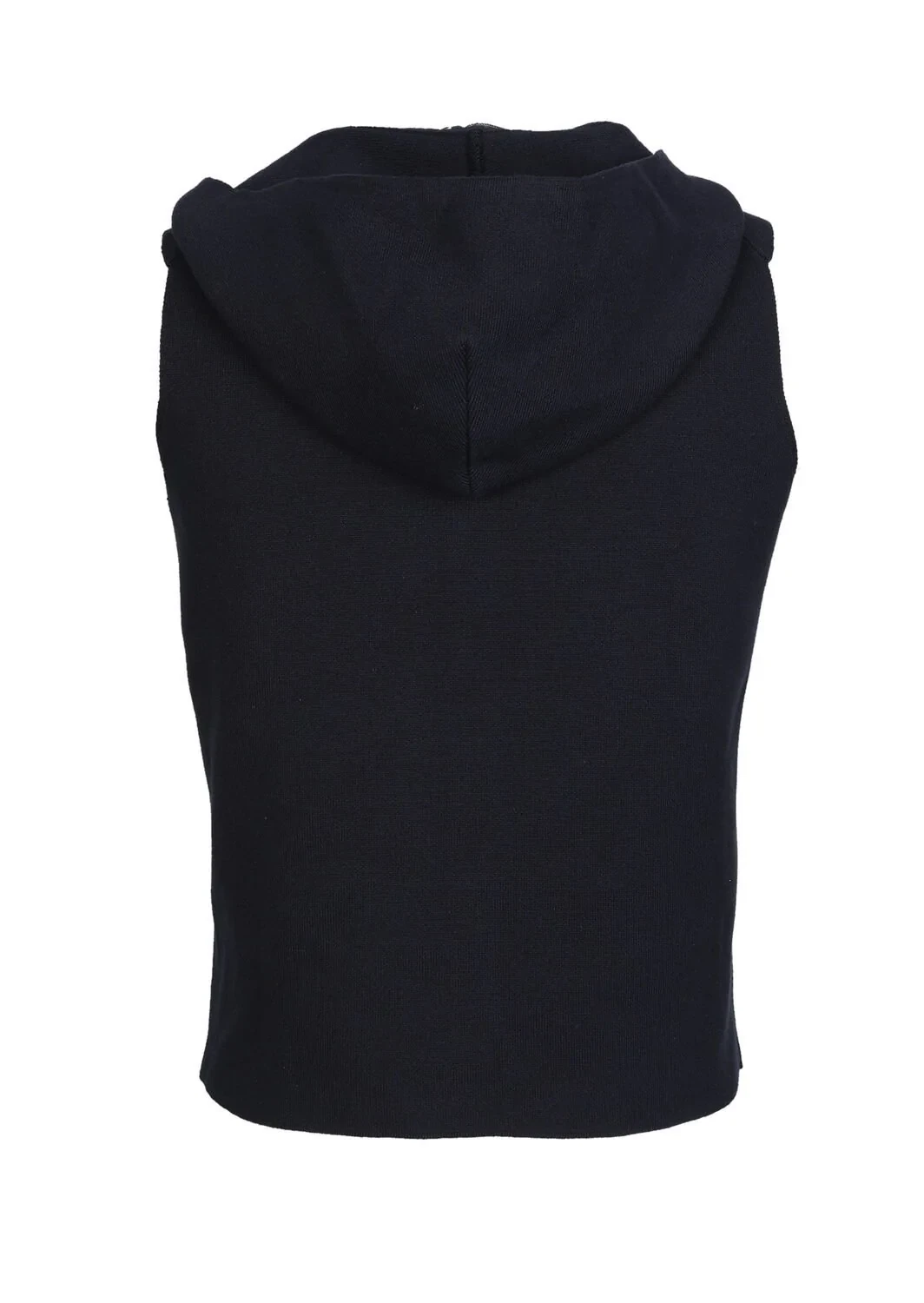 Navy Blue Plain Knitting Knit Vest - 7