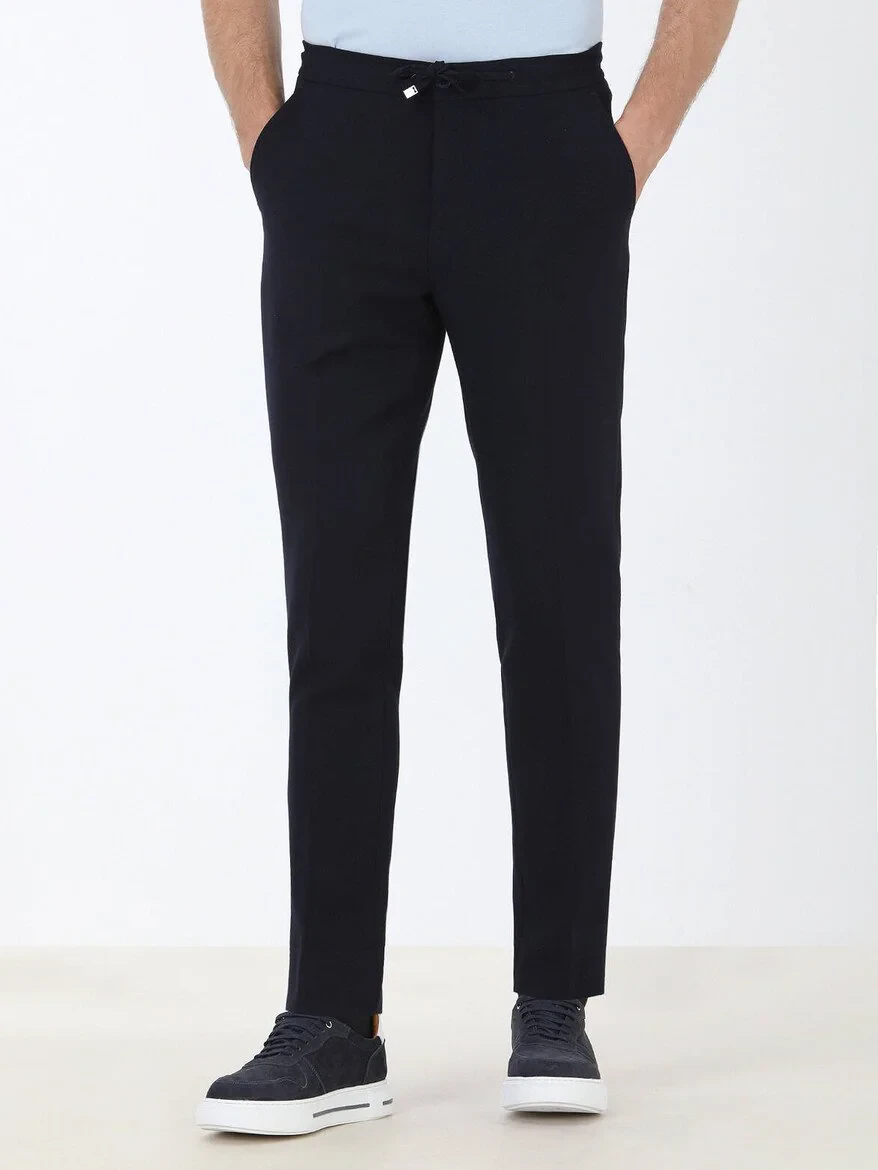 Navy Blue Plain Modern Fit Suit - 6