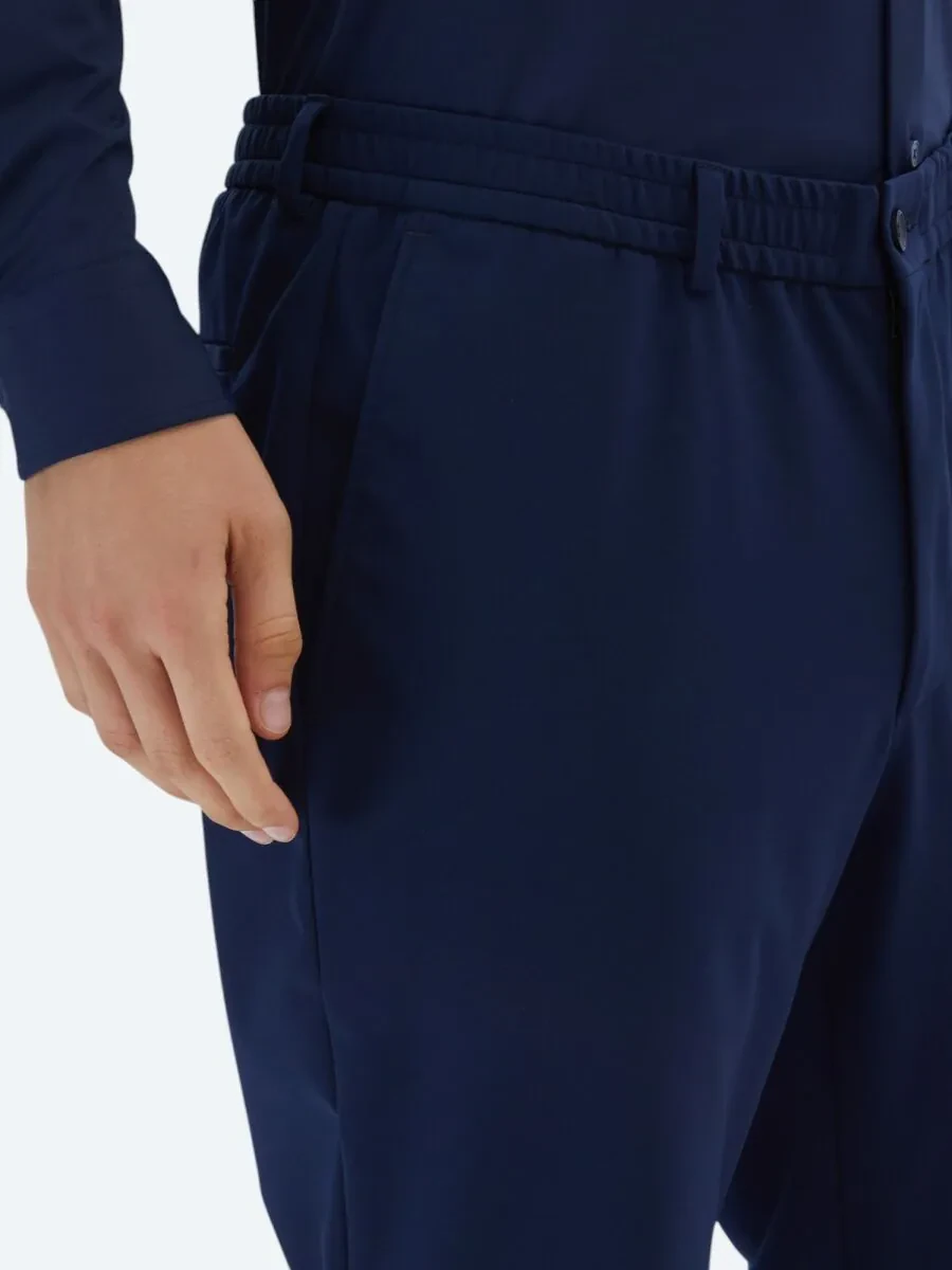Navy Blue Plain Modern Fit Suit - 6
