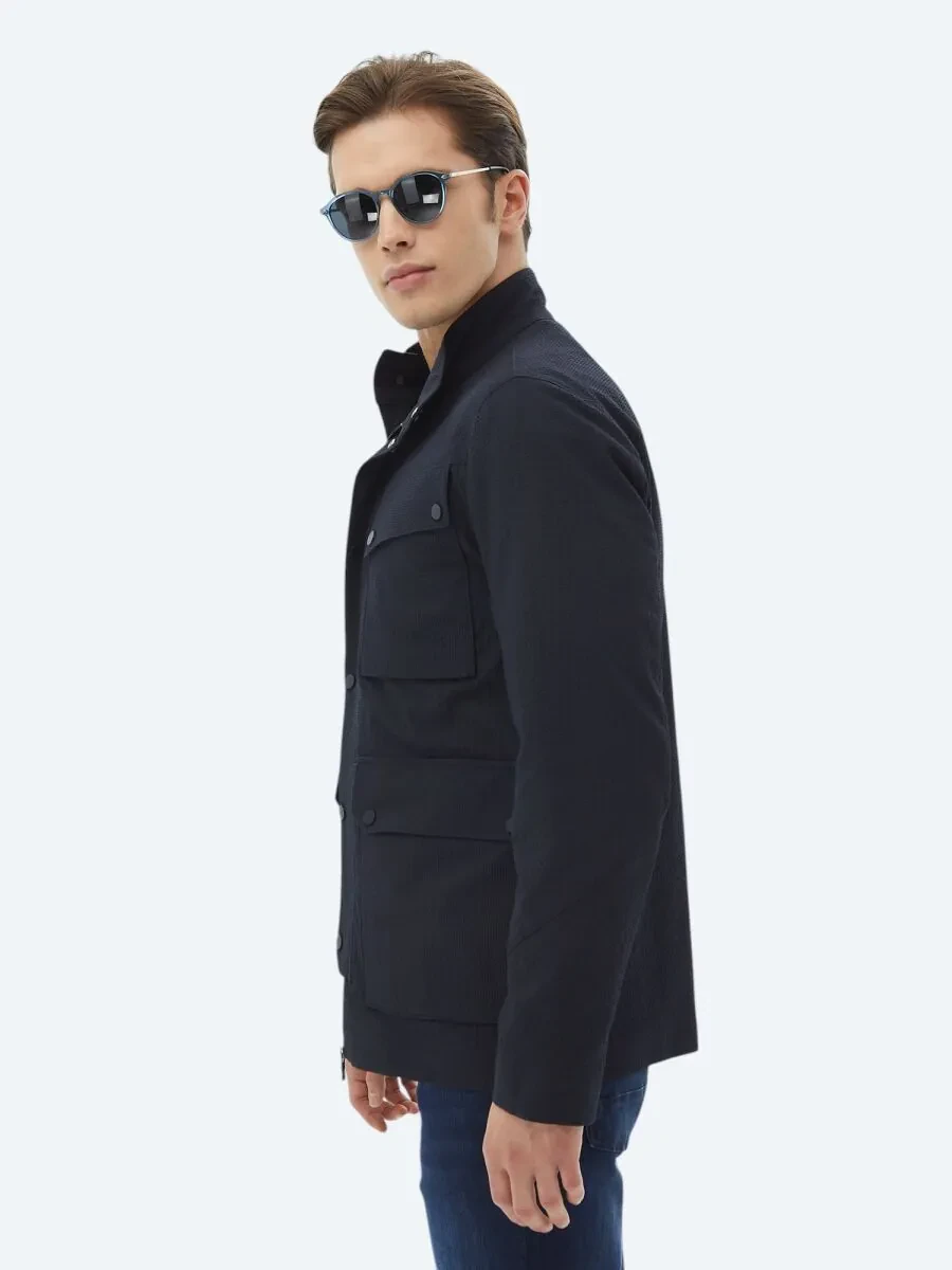 Navy Blue Regular Fit Blazer - 6