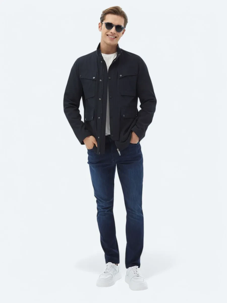 Navy Blue Regular Fit Blazer - 7