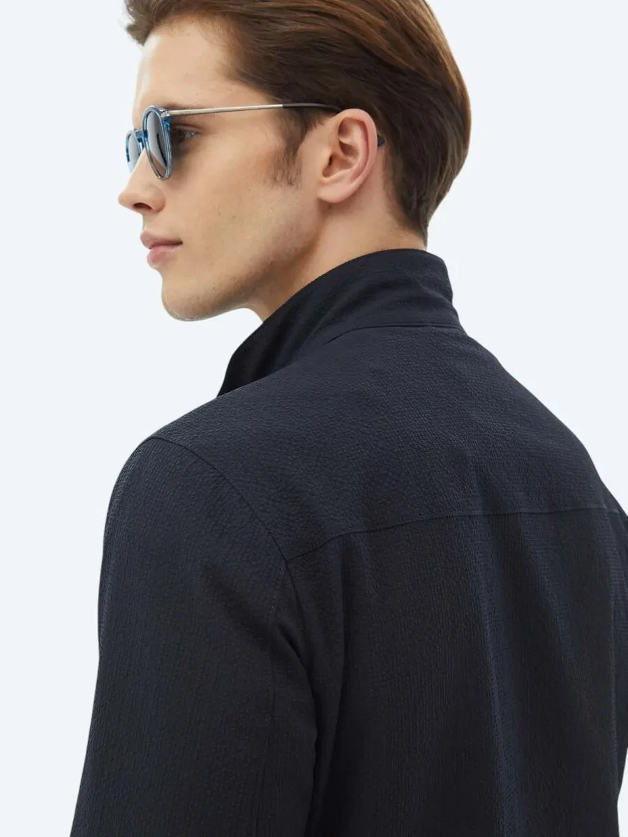 Navy Blue Regular Fit Blazer - 9