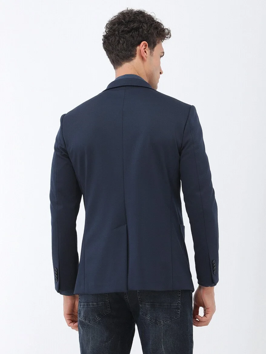 Navy Blue Slim Fit Suit - 3