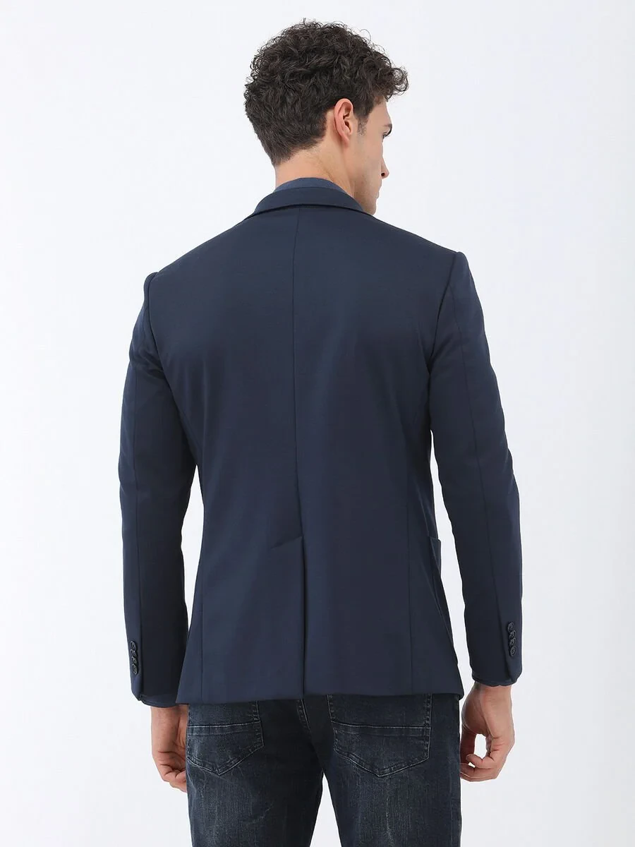 Navy Blue Slim Fit Suit - 3