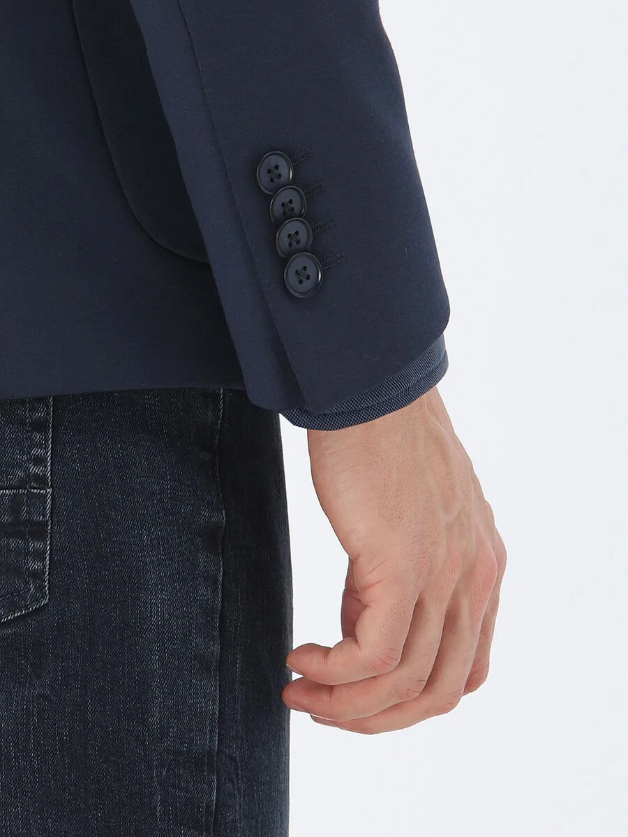 Navy Blue Slim Fit Suit - 4
