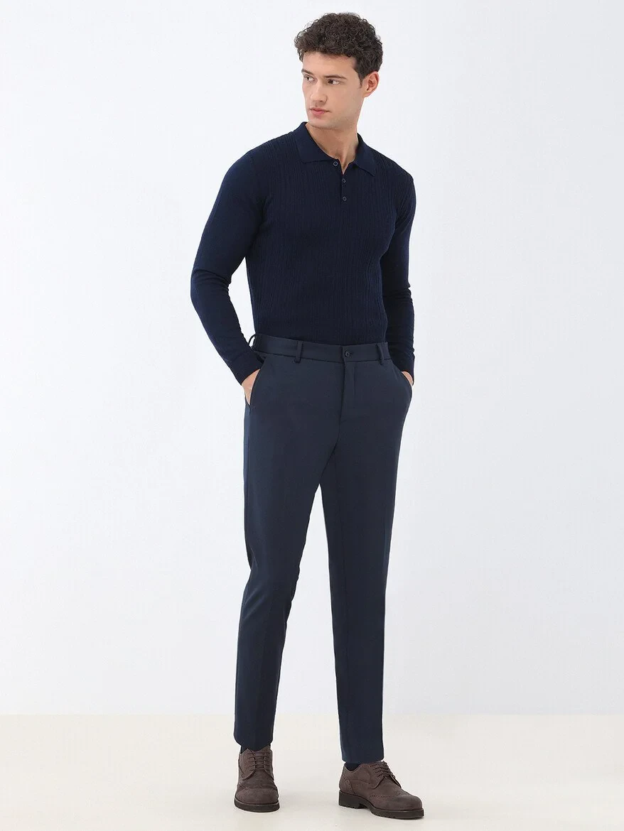 Navy Blue Slim Fit Suit - 5