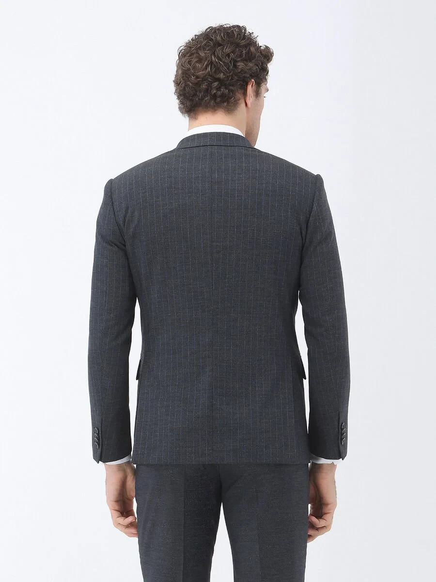 Navy Blue Suit With Waistcoat - 6