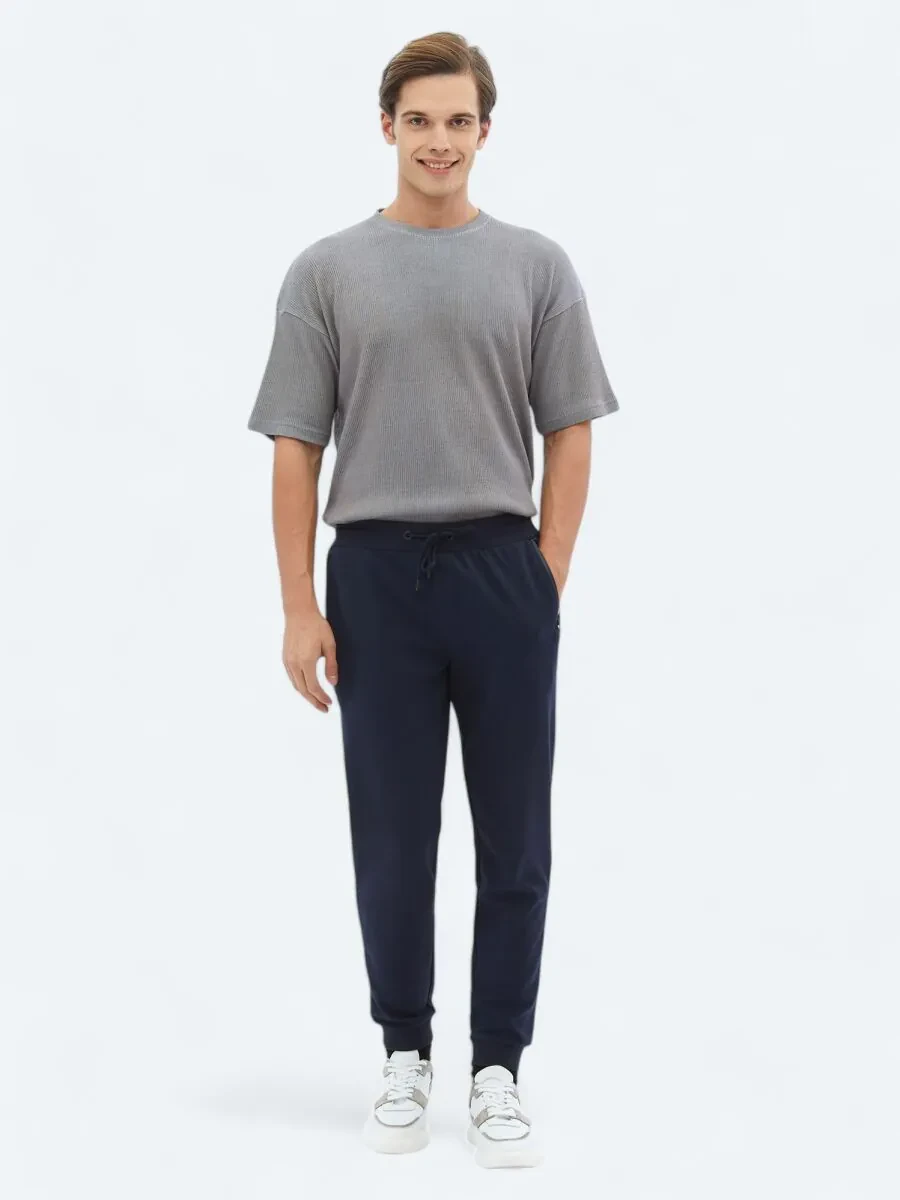 Navy Blue Sweat Pants - 1