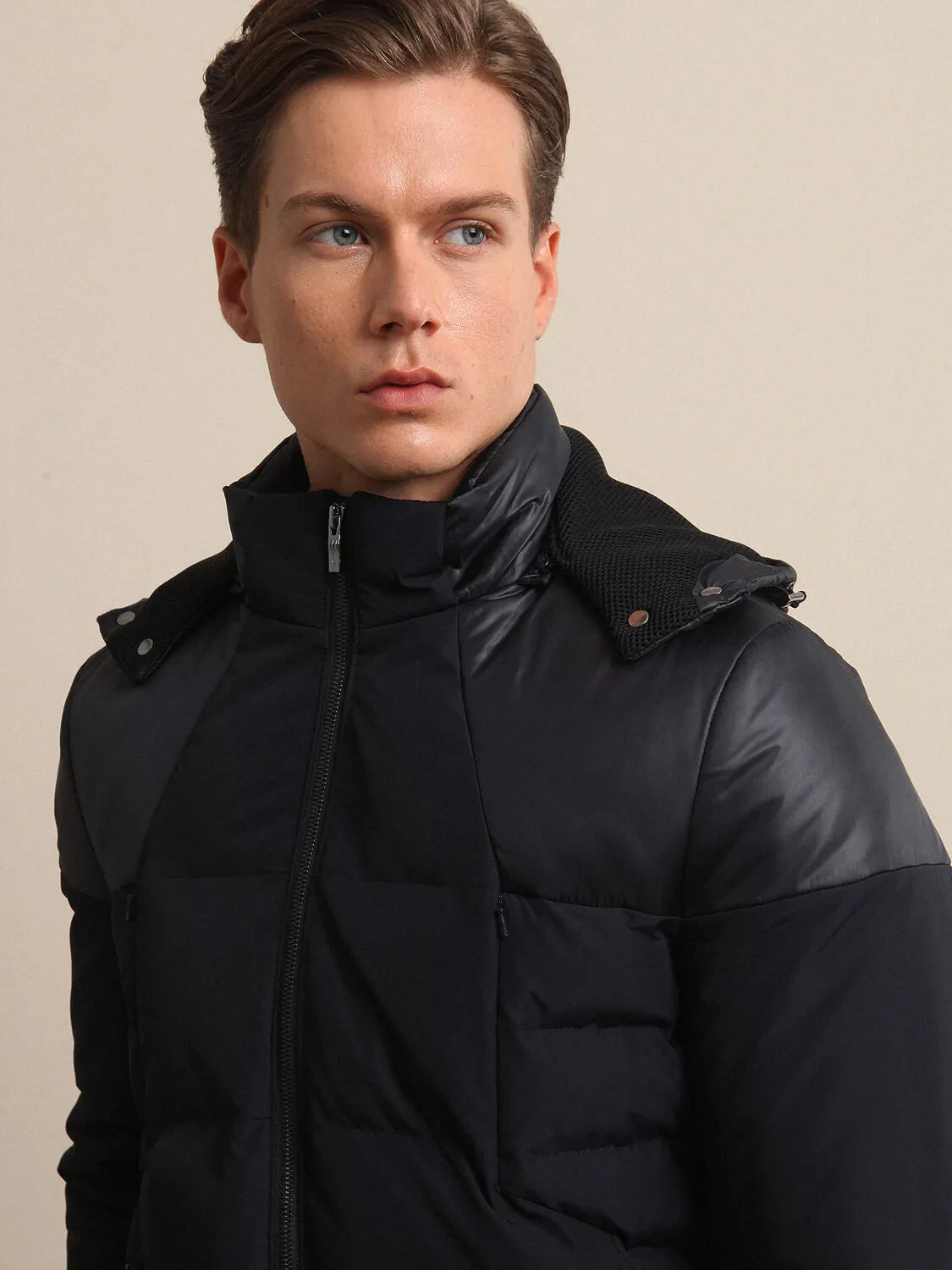 Navy Blue Weaving Coat - 2