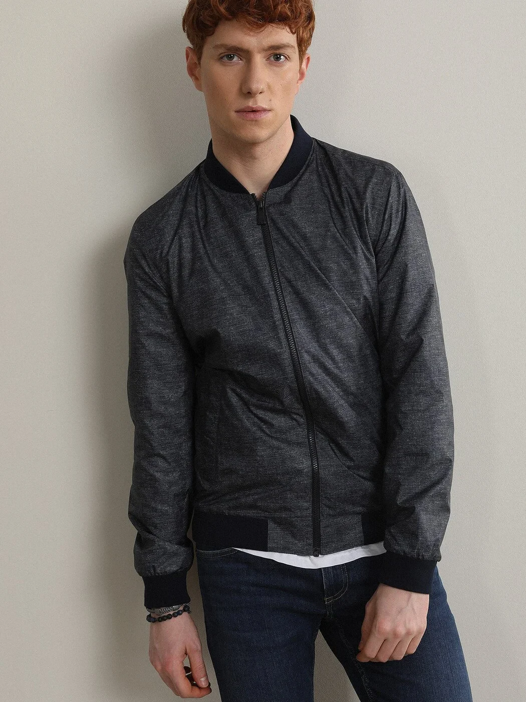 Navy Blue Weaving Coat - 3