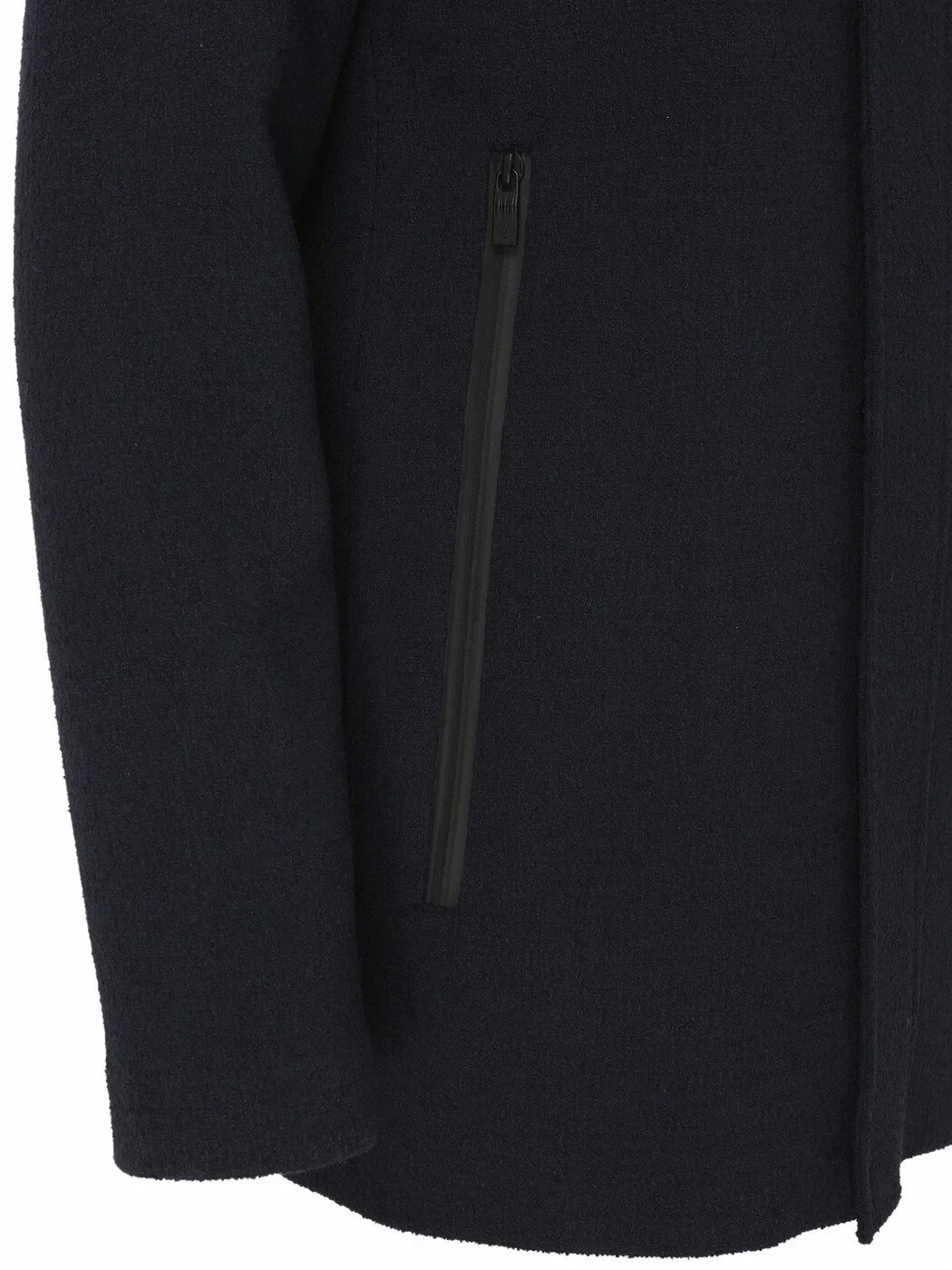 Navy Blue Weaving Coat - 3
