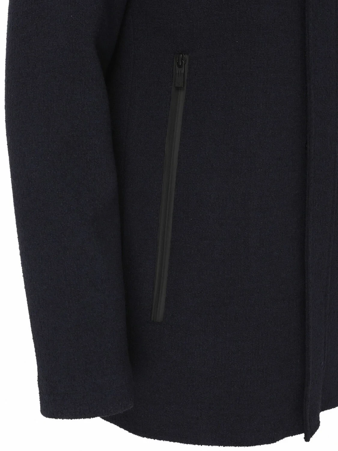 Navy Blue Weaving Coat - 3