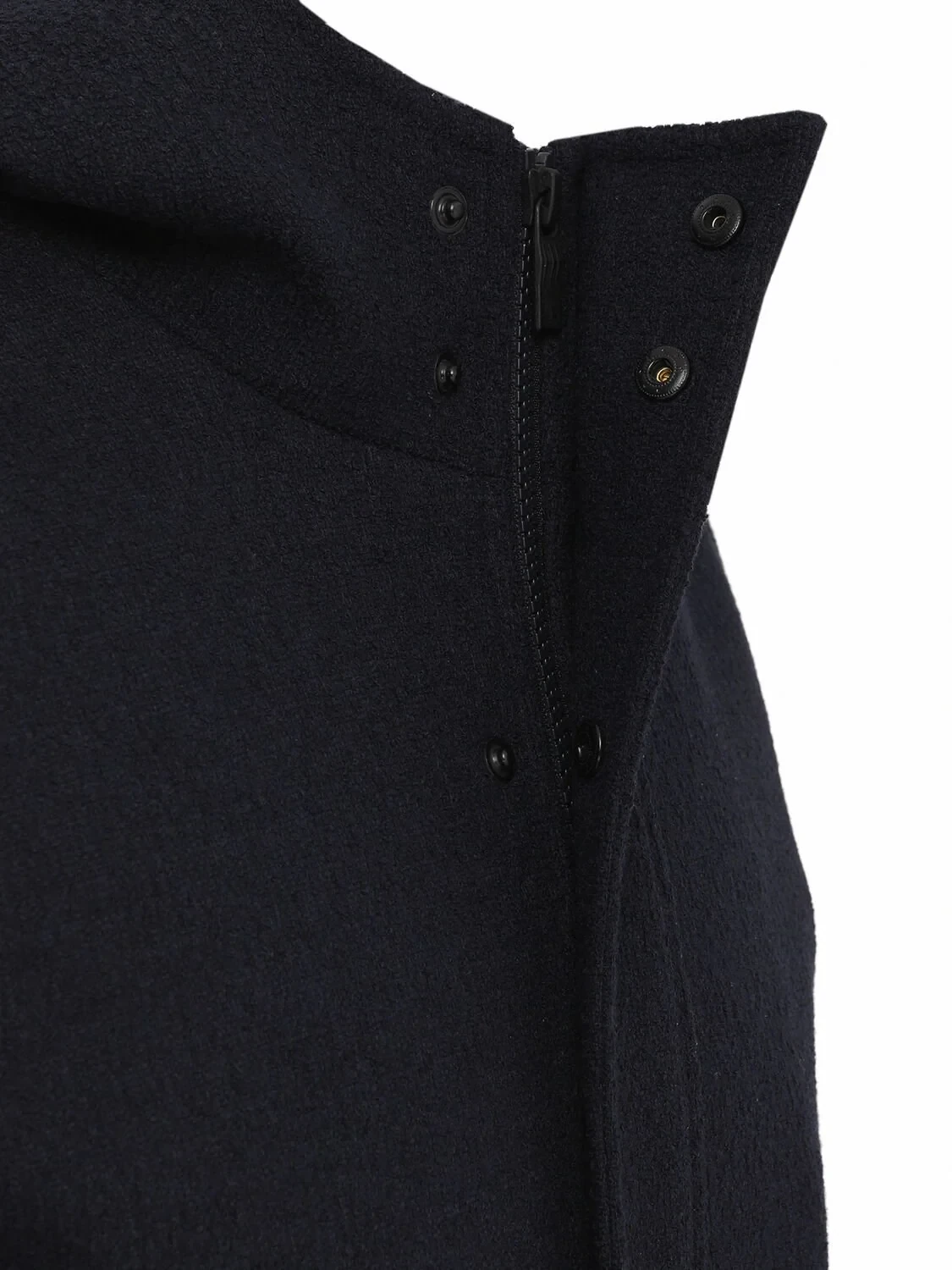 Navy Blue Weaving Coat - 4