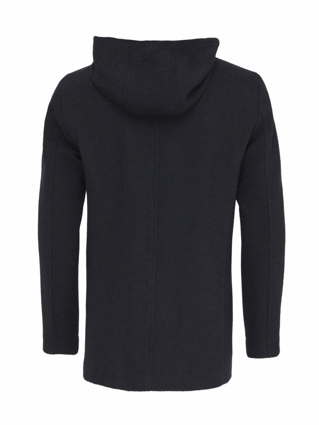 Navy Blue Weaving Coat - 7
