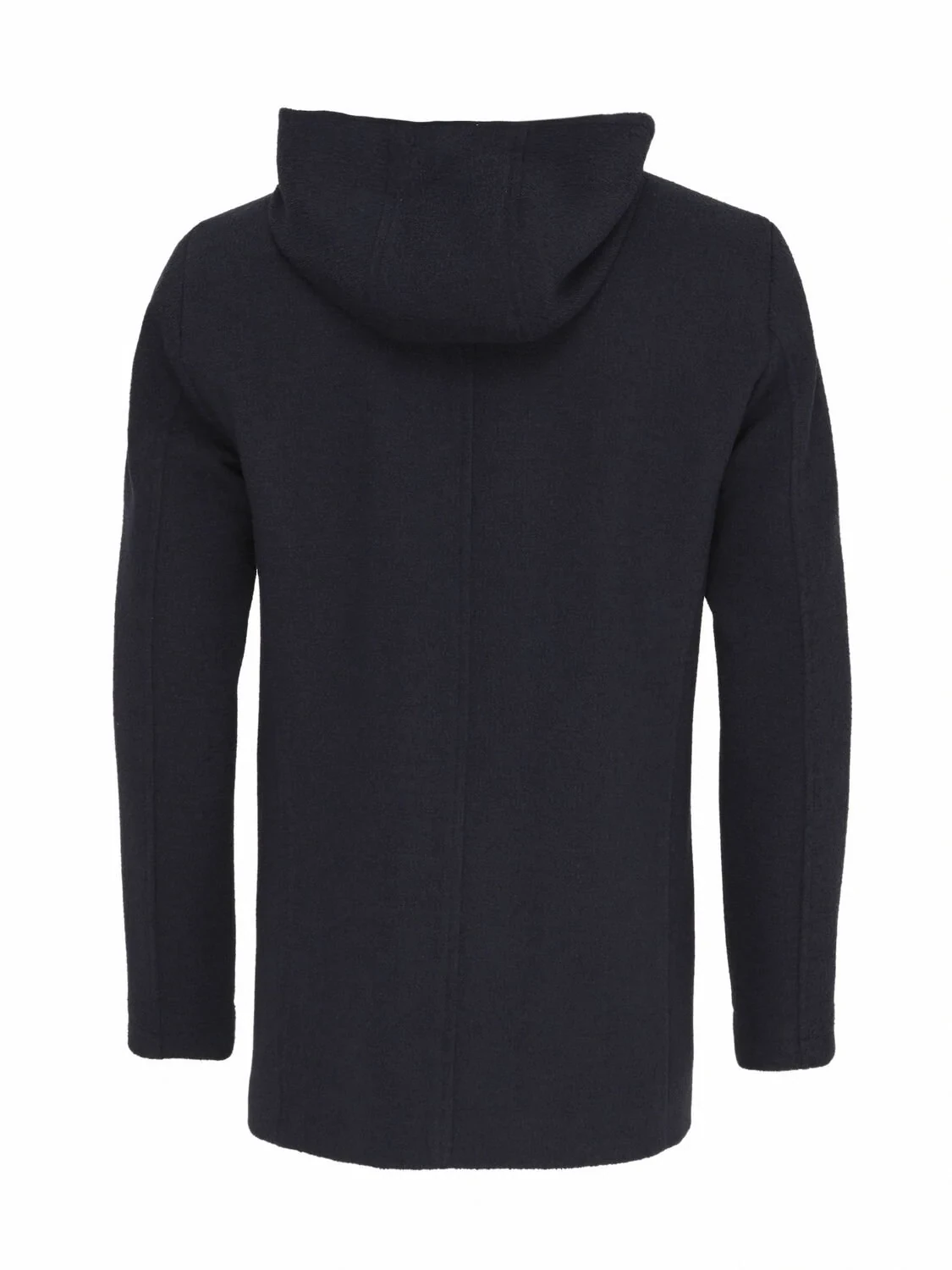 Navy Blue Weaving Coat - 7