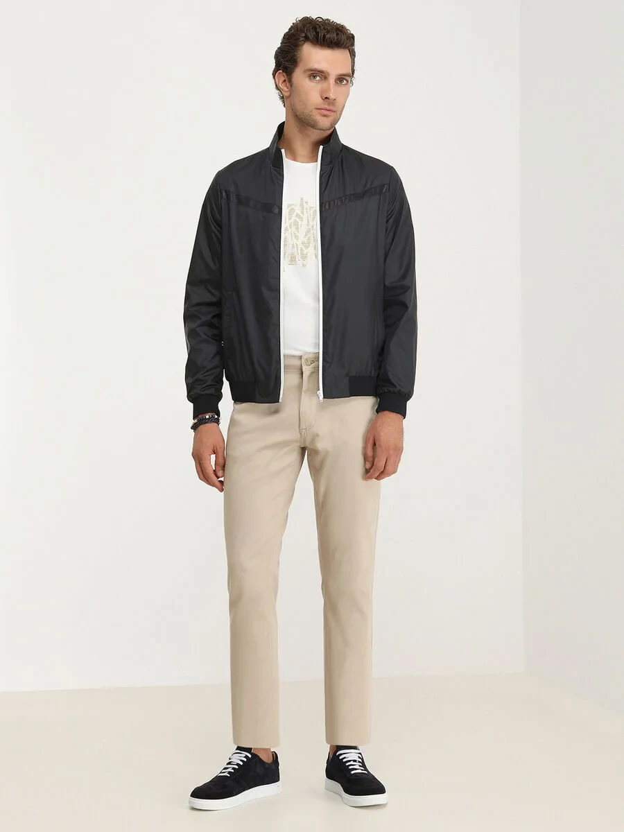 Navy Blue Weaving Coat - 3