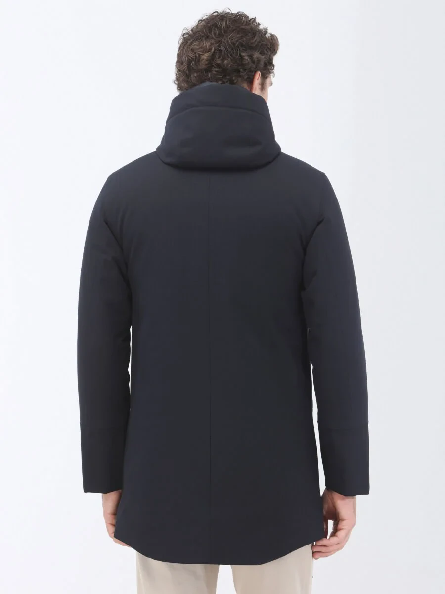 Navy Blue Weaving Coat - 6