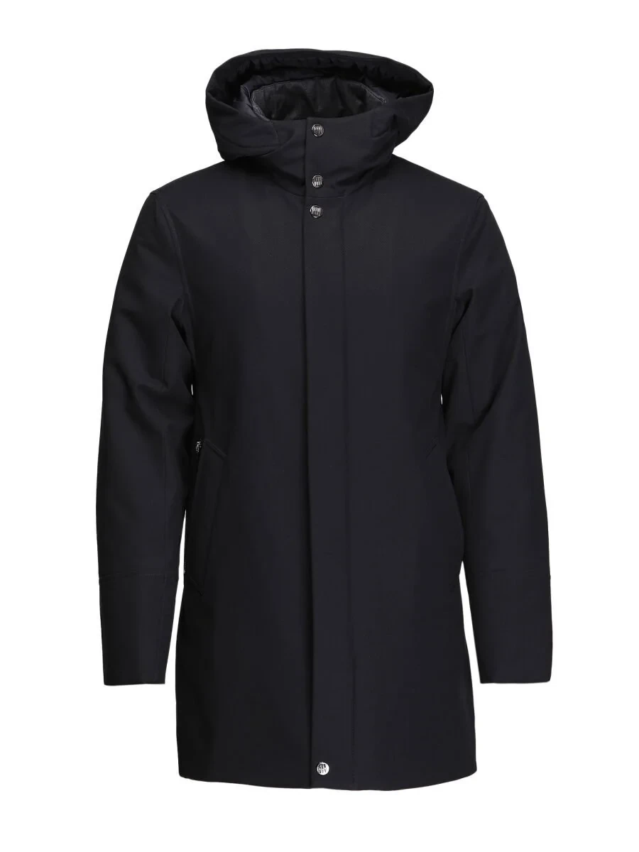 Navy Blue Weaving Coat - 7