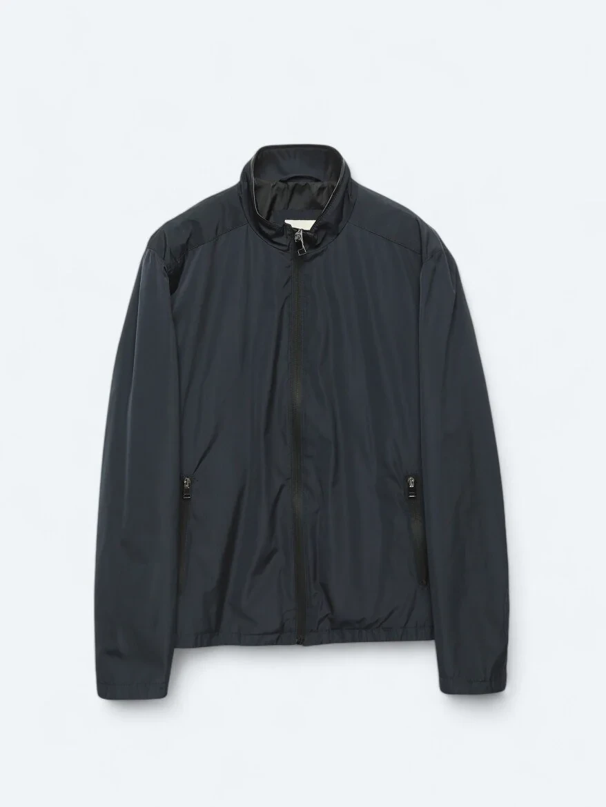 Navy Blue Weaving Coat 