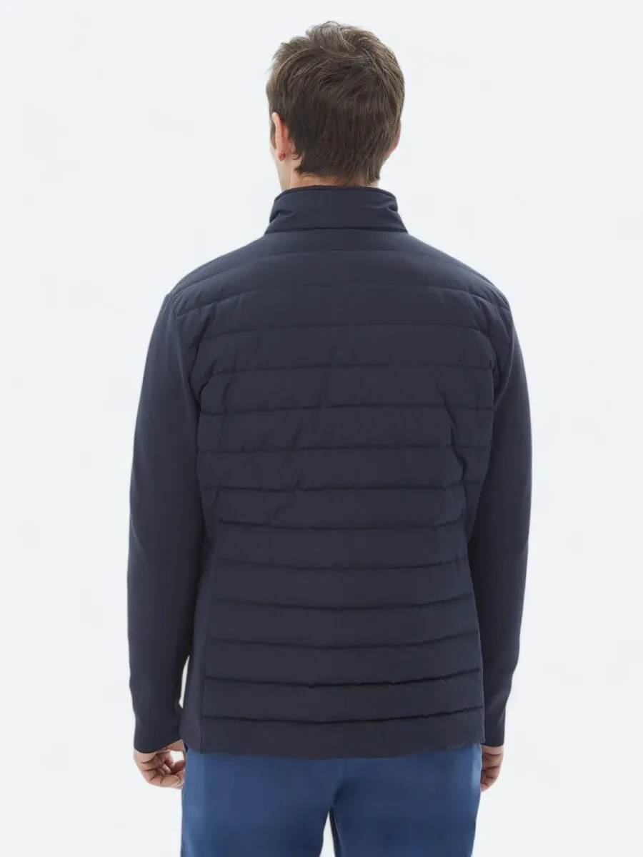 Navy Blue Weaving Coat - 7