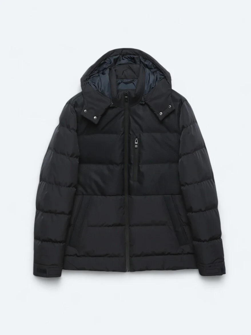 Navy Blue Weaving Coat - 7