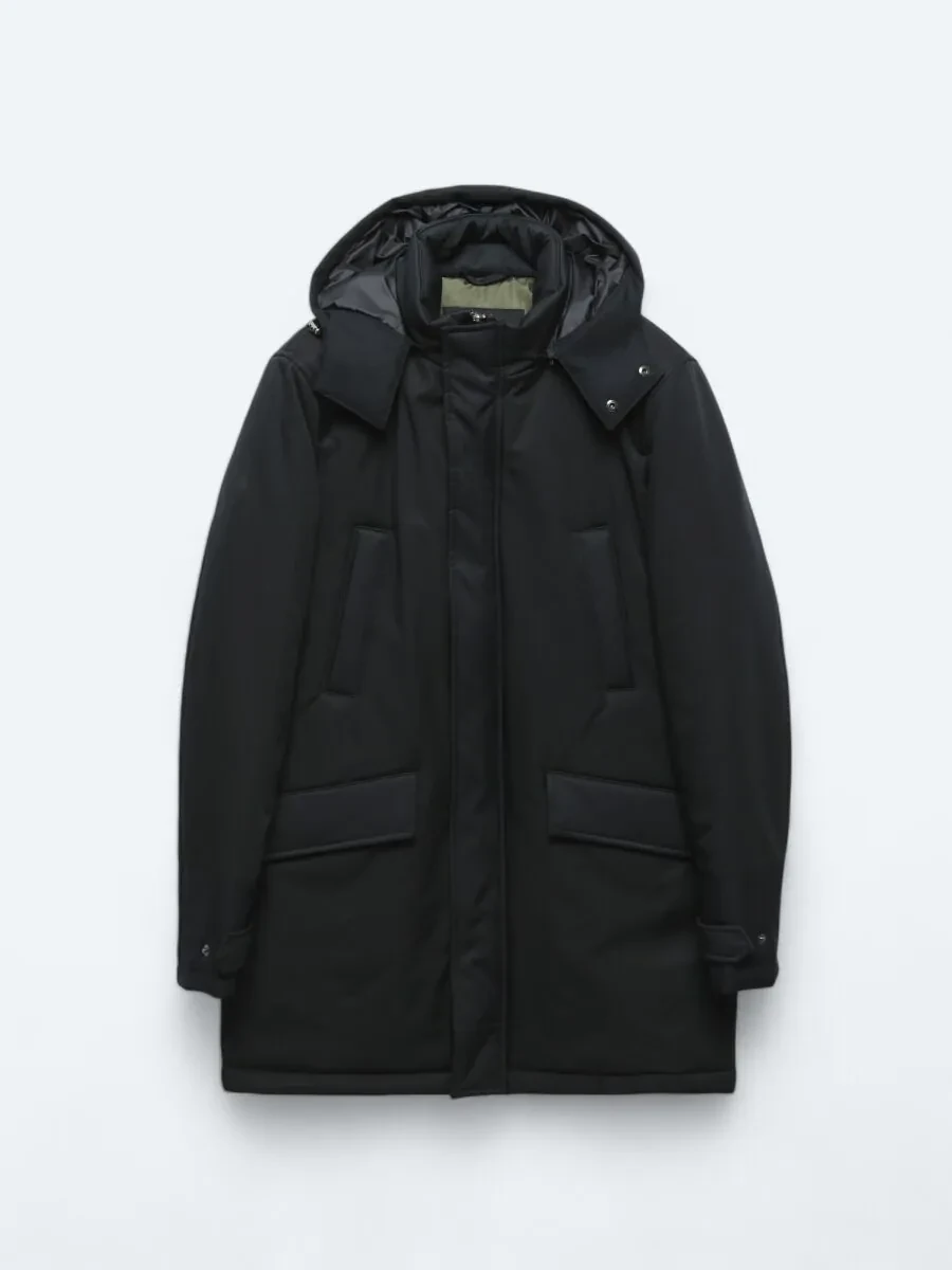 Navy Blue Weaving Coat - 9