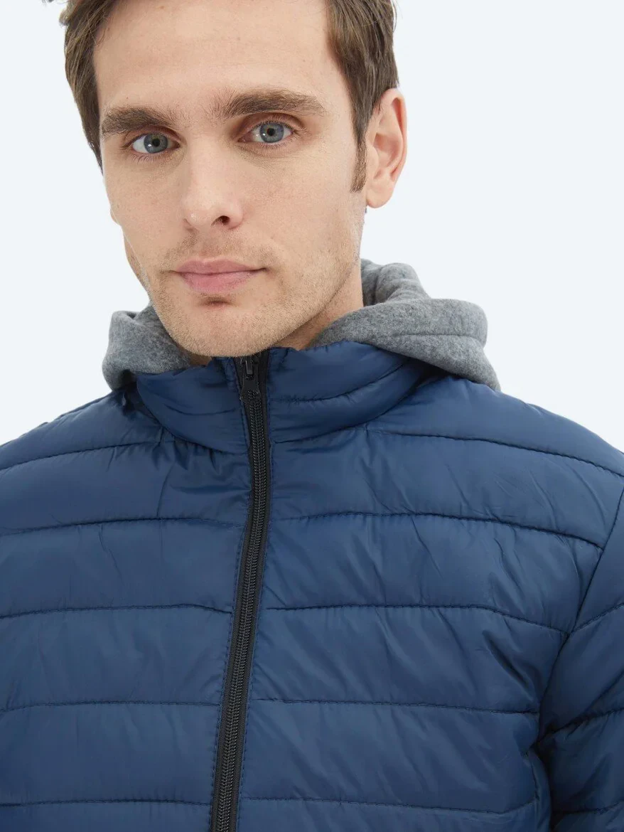Navy Blue Weaving Coat 