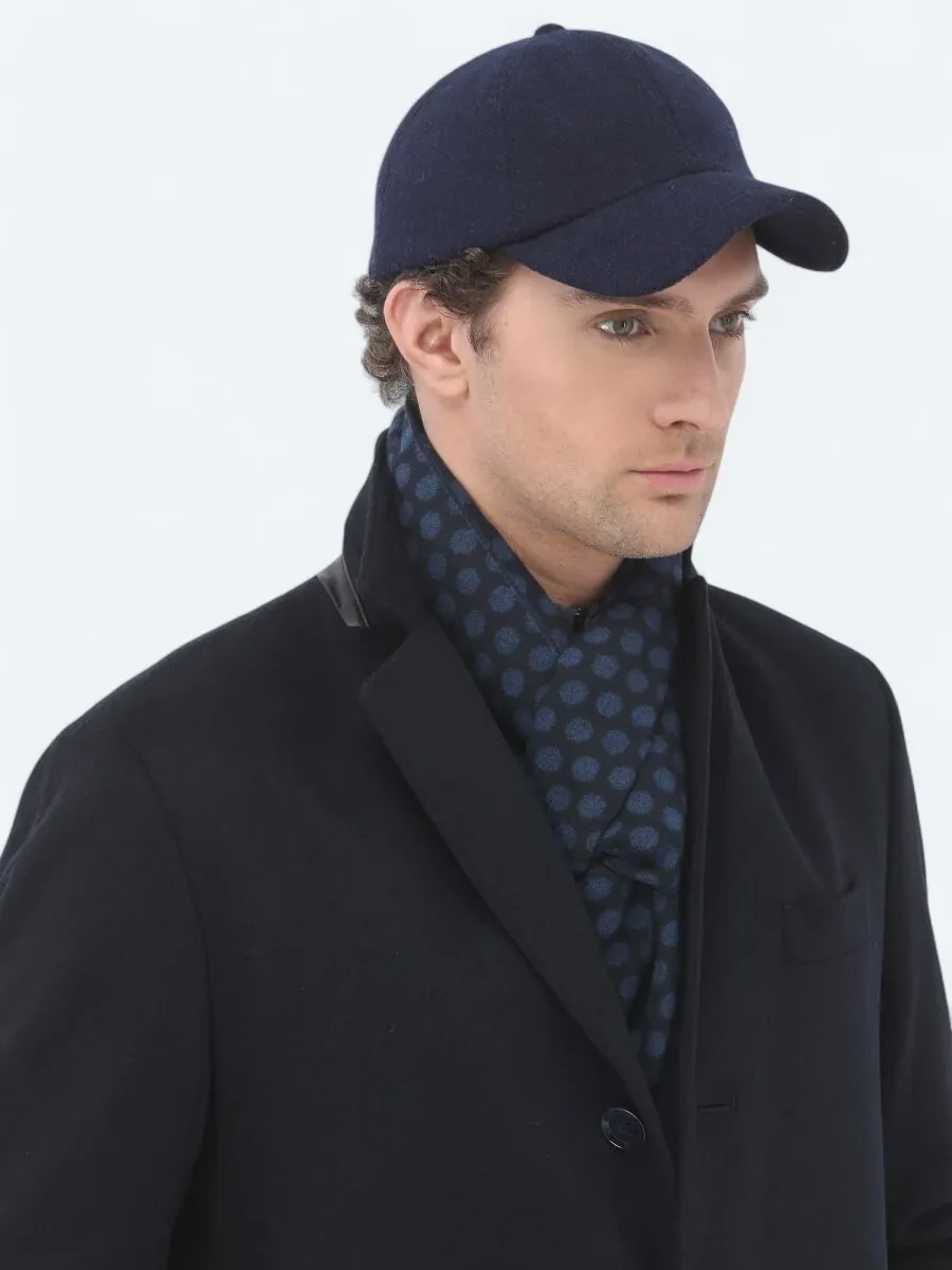 Navy Blue Weaving Overcoat - 9