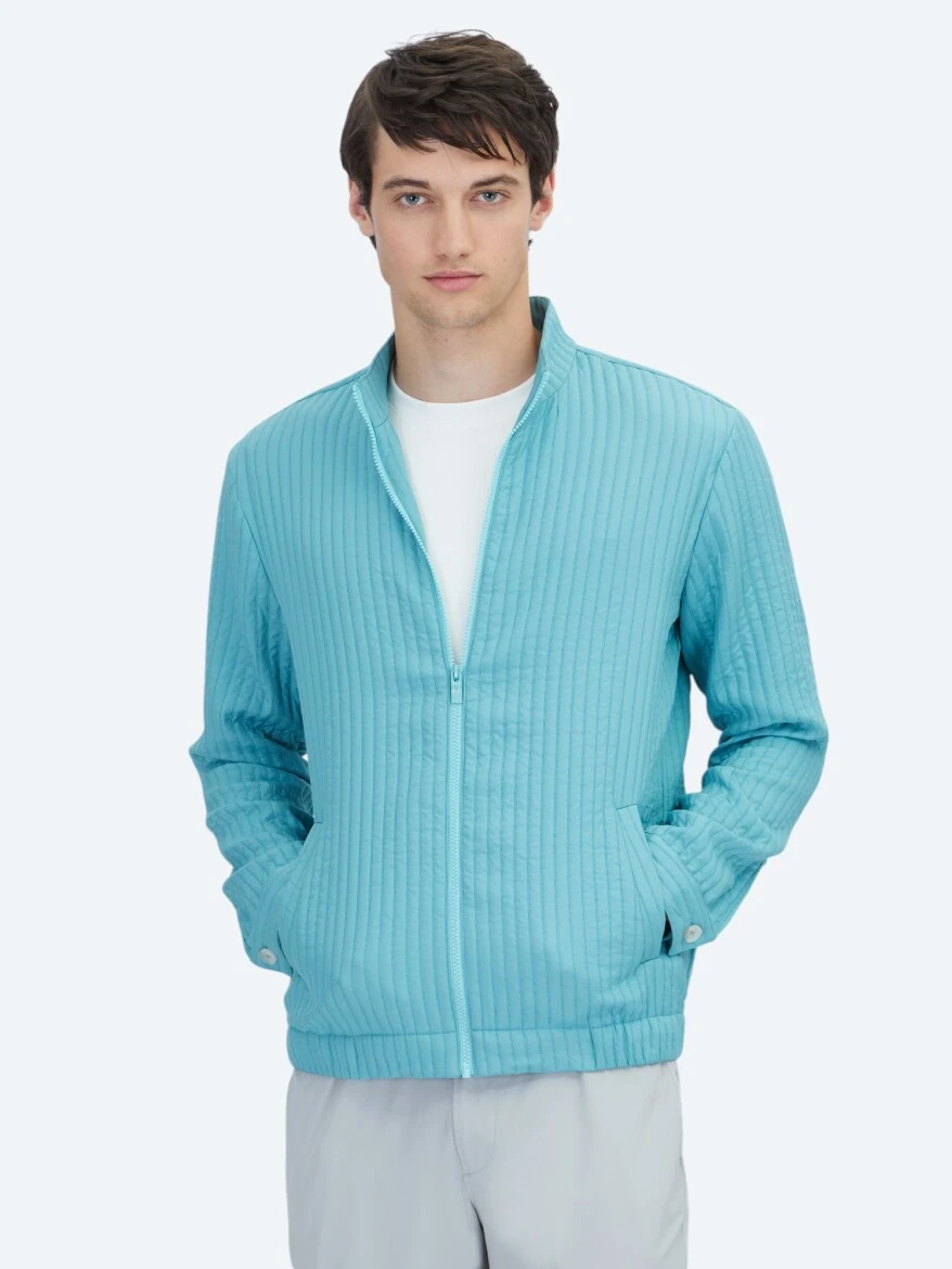 Nile Green Weaving Coat - 1