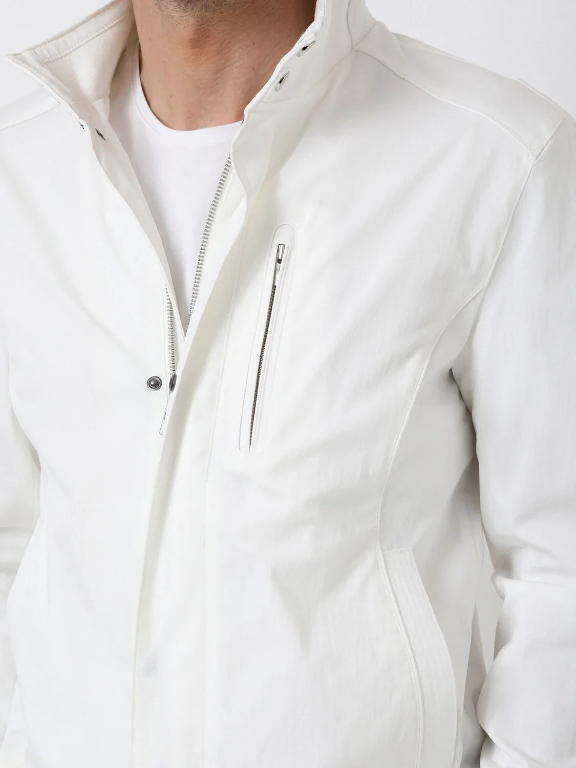 Off White Weaving Coat - 5