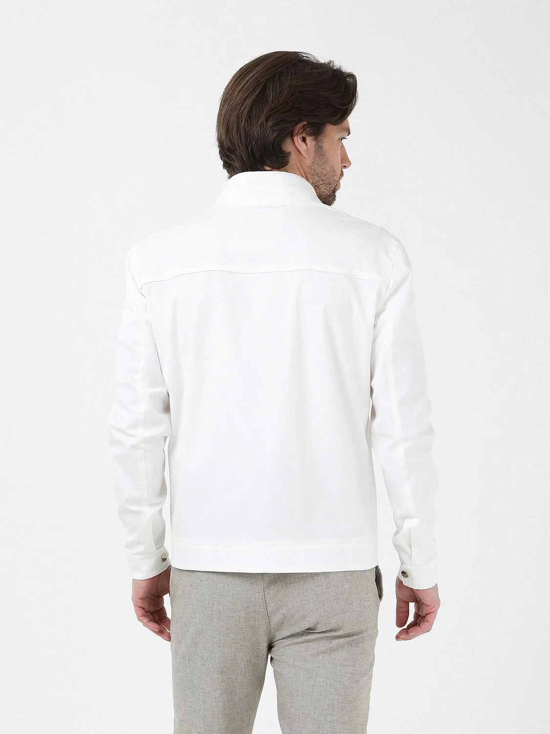 Off White Weaving Coat - 7