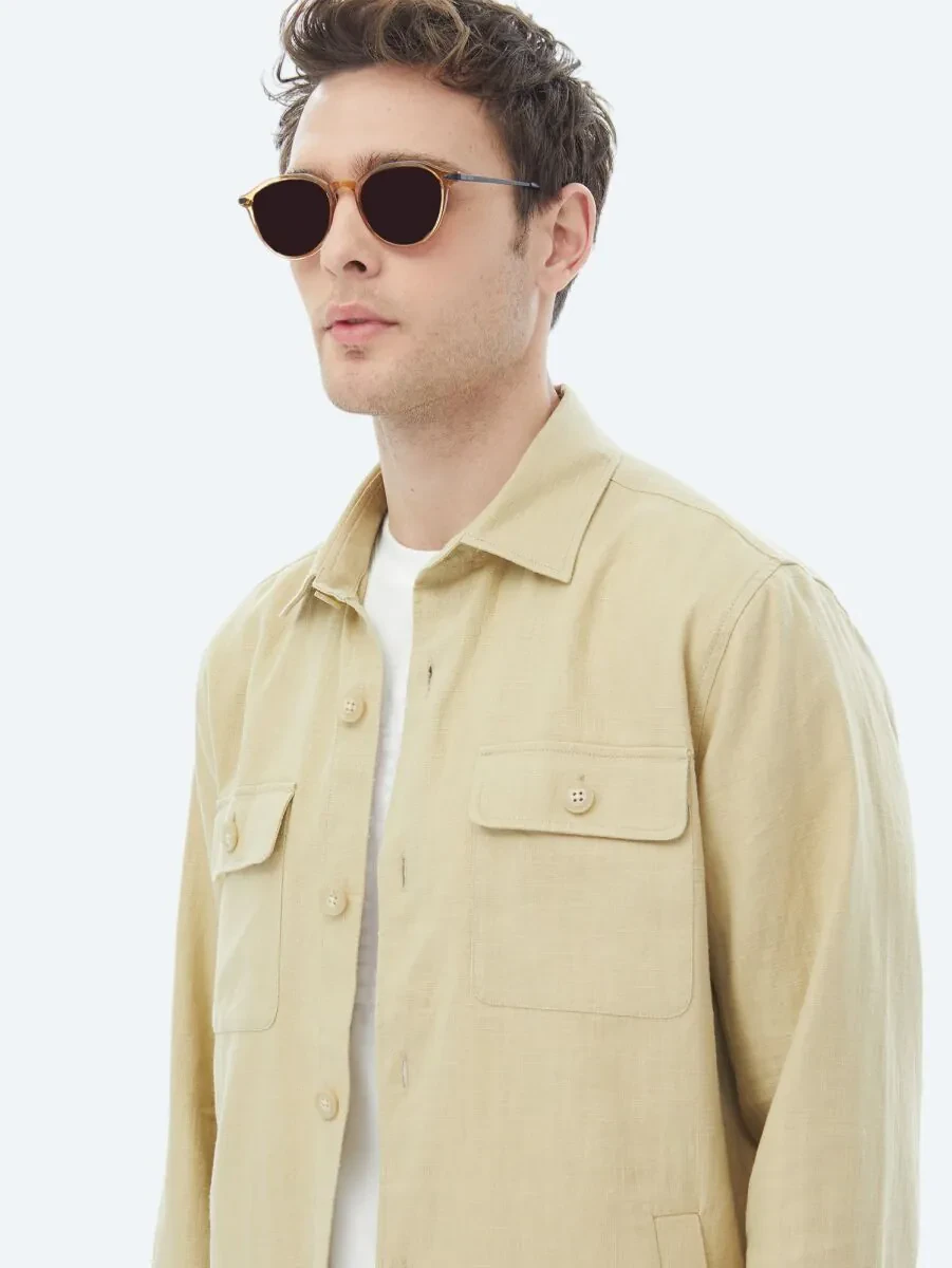 Oil Green Overshirt - 1
