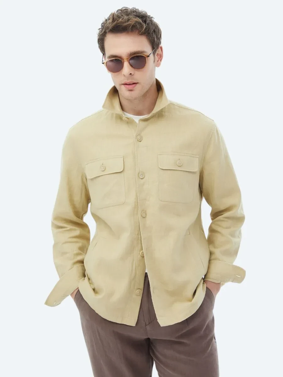 Oil Green Overshirt - 5