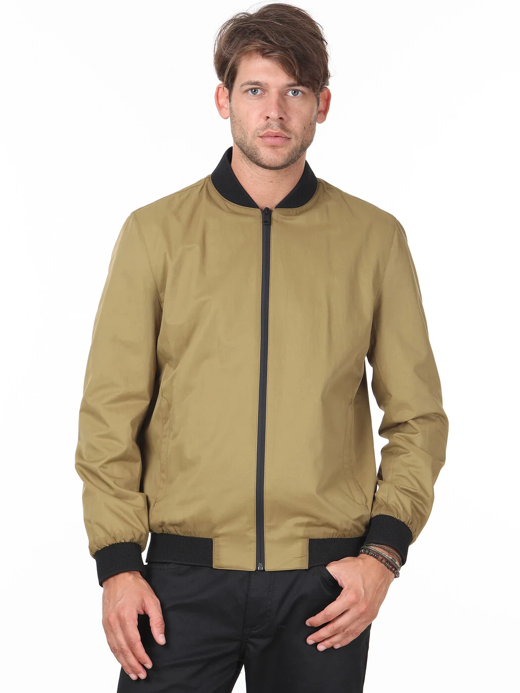 Oil Green Weaving Coat - 3