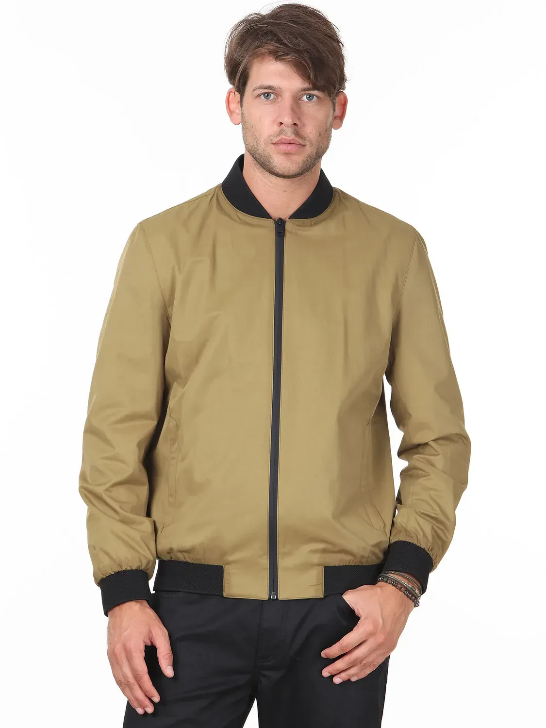 Oil Green Weaving Coat - 3